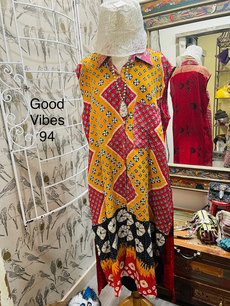 Good Vibes Duster 94 by Kantha Bae Robin Boutique