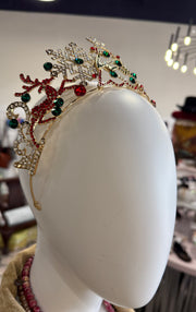 Christmas Reindeer Tiarra Headband Crown Robin Boutique