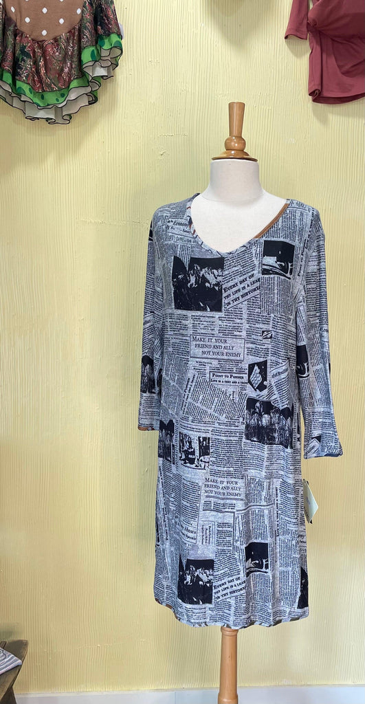 Reversible V-Neck Dress by Cubism - Robin Boutique-Boutique 