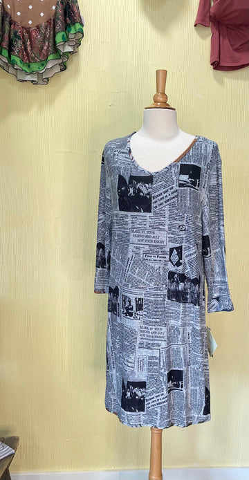 Reversible V-Neck Dress by Cubism - Robin Boutique-Boutique 