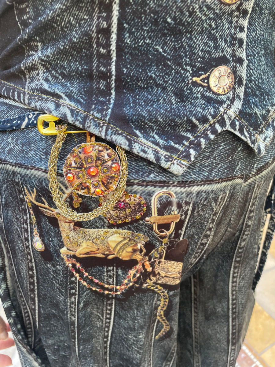 IPNG Design Loose Pants Jumpsuit in Illusion Denim Milk