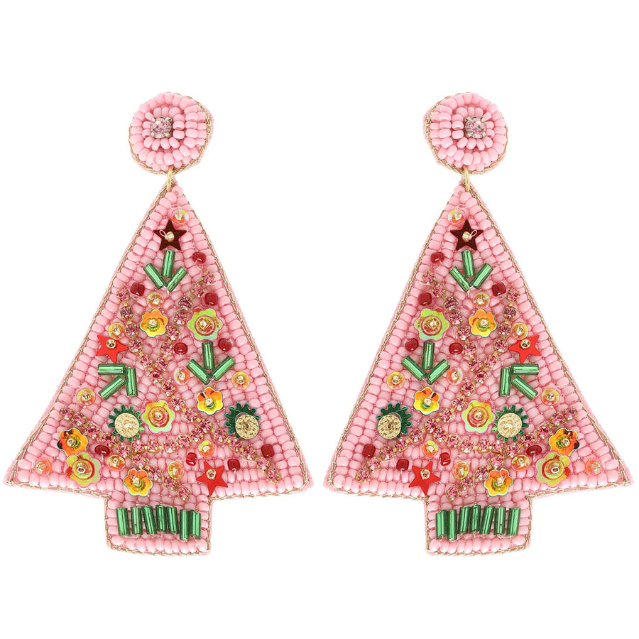 Christmas Tree Jeweled Post Earrings