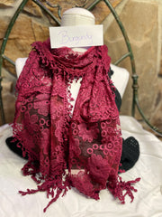 Boho Mixed Embroidered Handmade Scarf Necklace