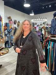 Open Weave Heart Patch Duster by Paper Lace