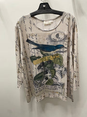 Driftwood Day Tee in Vintage Bird Print by Paper Lace