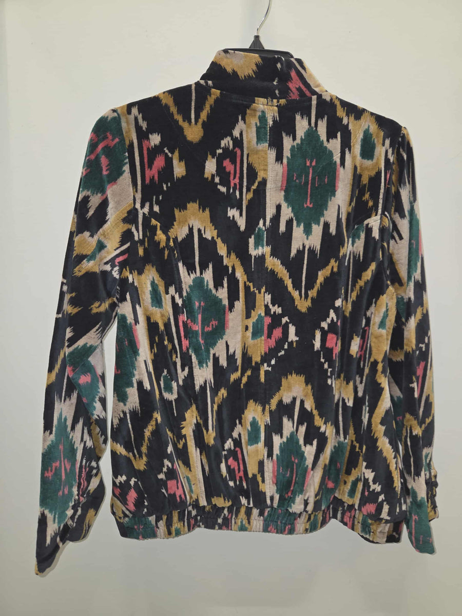 Ikat Velvet Bomber Jacket by Paper Lace