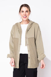 Waffle Knit Hoodie in Olive by Escape