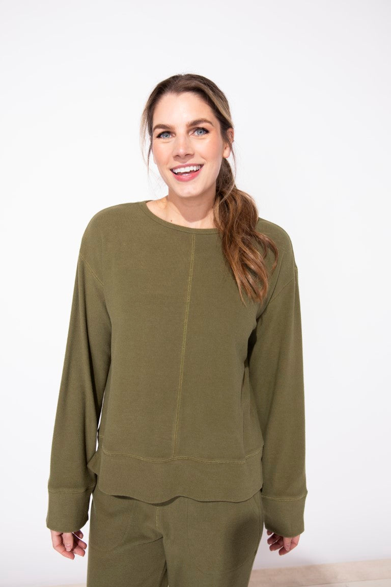 Butter Rib Knit Snuggly Pullover by Escape