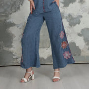 Embroidered Gauze Capri by Avanti del Amour