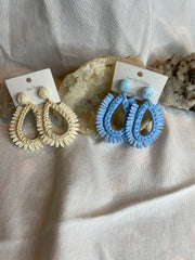 Ratan Tear Drop Fringe Earrings