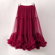Elegant Mesh Ruffled Hem Skirt Robin Boutique