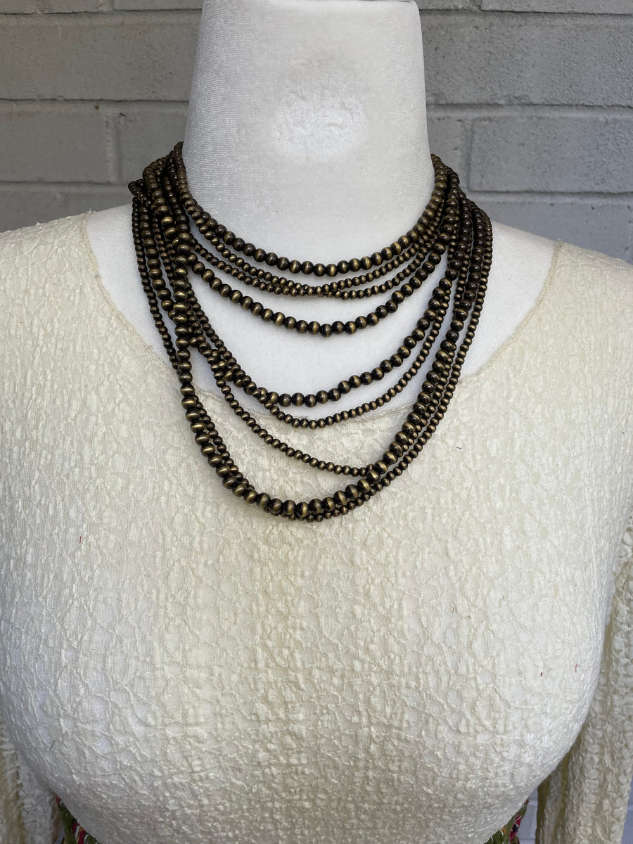 Multi Strand Navajo Pearl Necklace