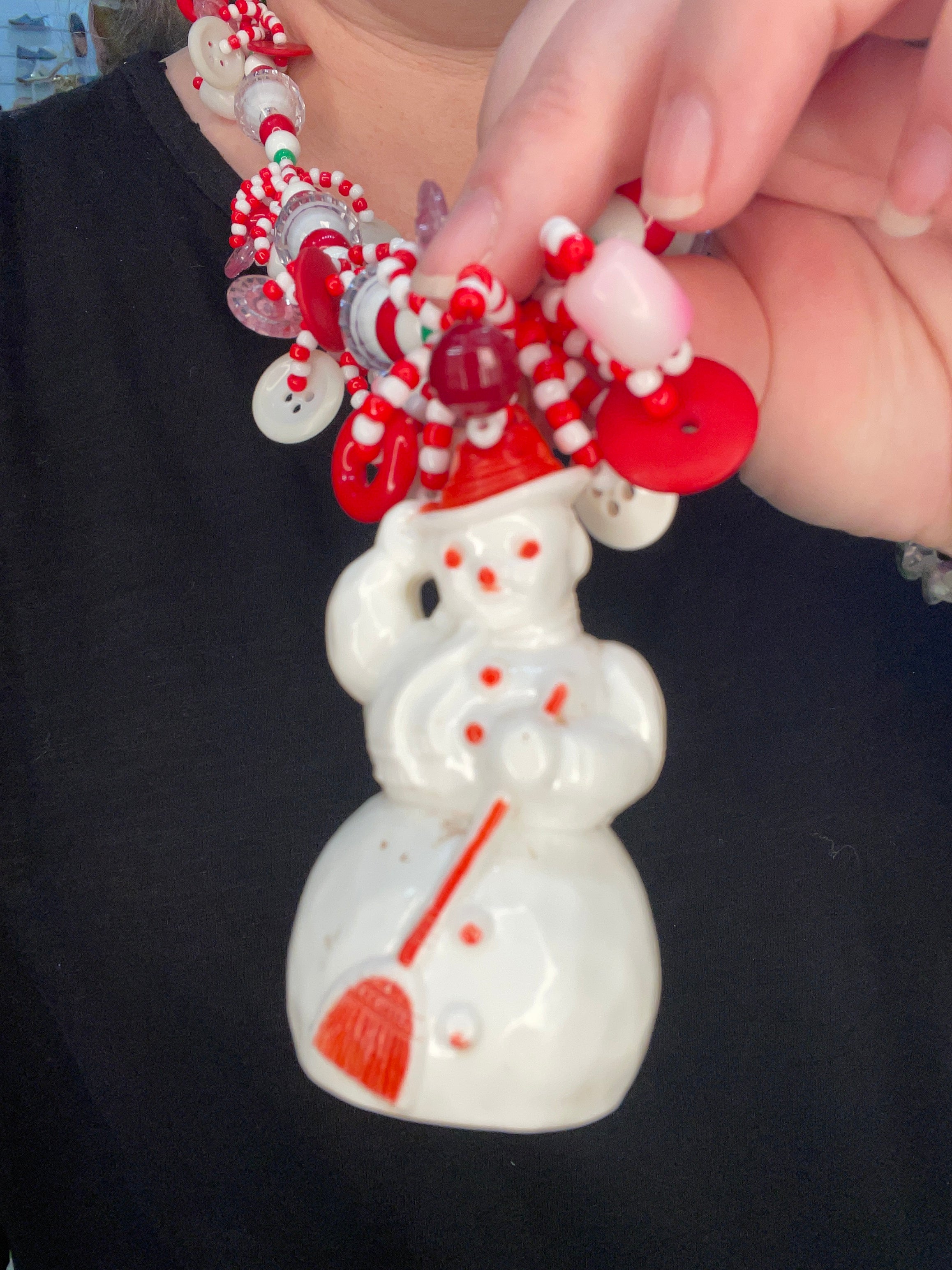 Snowman Necklace by Lori