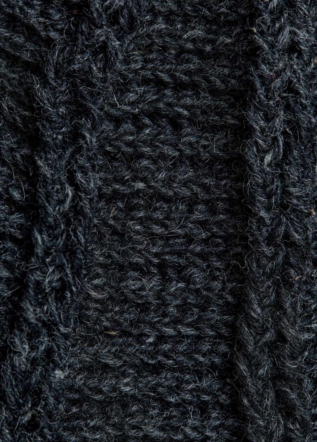 Brecken Charcoal Knit Pom Beanie By Many Hands