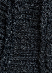 Brecken Charcoal Knit Pom Beanie By Many Hands