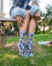 Casper and Trees Sheer Crew Sock