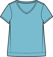 Solid Short Sleeve V-Neck Tee by Escape