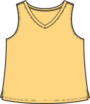 V-Neck Slub Cotton Tank by Escape