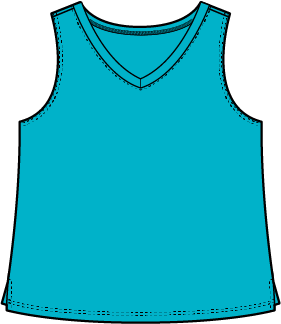 V-Neck Slub Cotton Tank by Escape