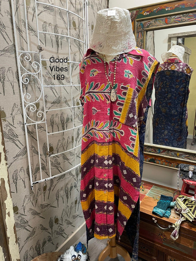 Good Vibes Duster by Kantha Bae - Robin Boutique-Boutique 