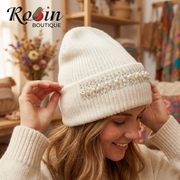 C.C. Beanie Pearl & Rhinestone Angora Cuff Beanie Robin Boutique