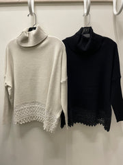 Lace Hem Sweater