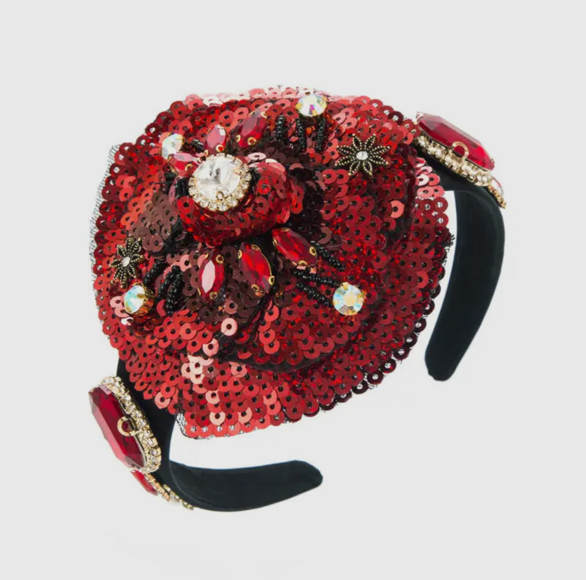 Sequin Rose Headband