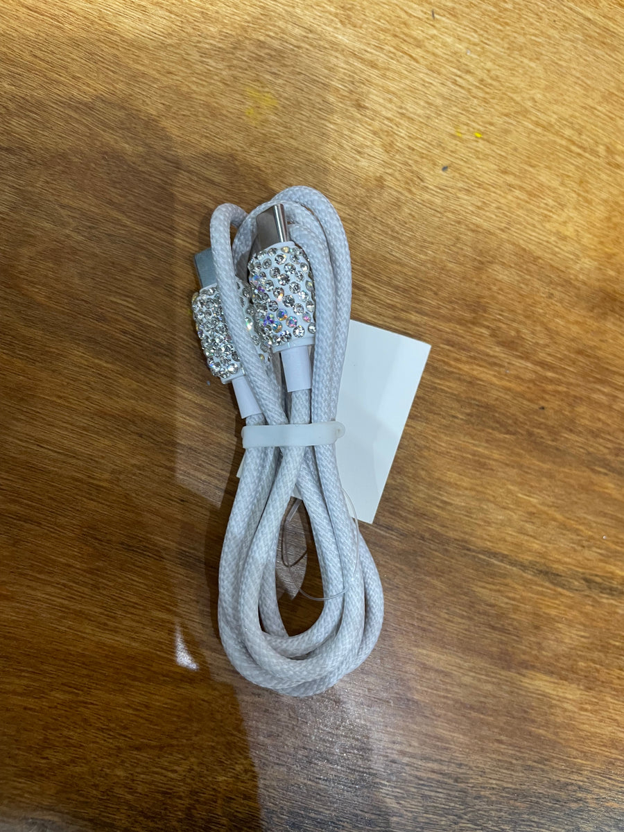 Rhinestone USb-C Phone Charge Cord