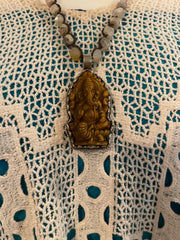 Tiger Eye Ganesh Necklace