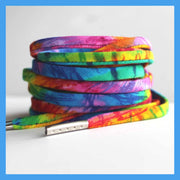 Tie Dye Rainbow Cute Shoe Laces - for Adults & Kids