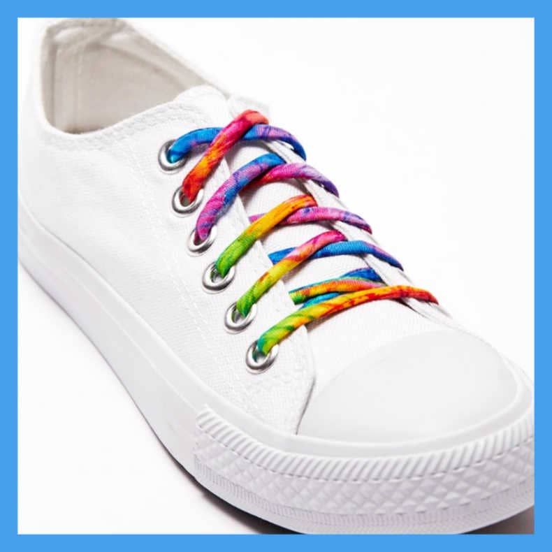 Tie Dye Rainbow Cute Shoe Laces - for Adults & Kids
