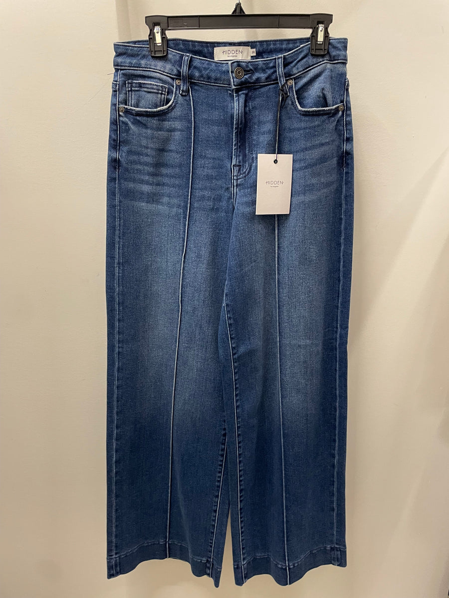 Nori High Rise Pintuck Wide Leg Jean by Hidden Jeans