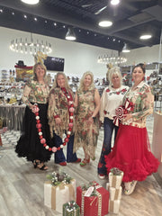 Faux Suede Illusion Jacket in Vintage Christmas by Origami Robin Boutique