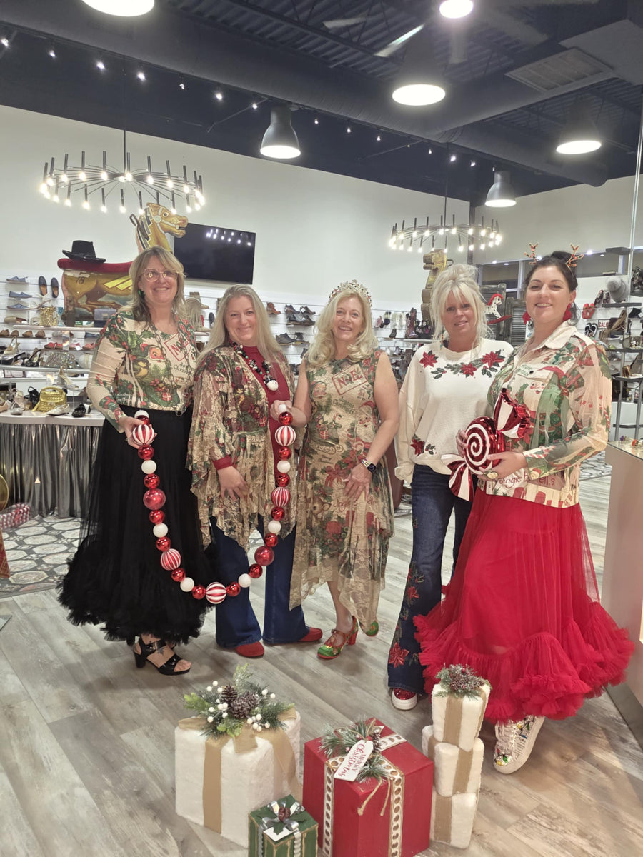 Faux Suede Illusion Jacket in Vintage Christmas by Origami Robin Boutique