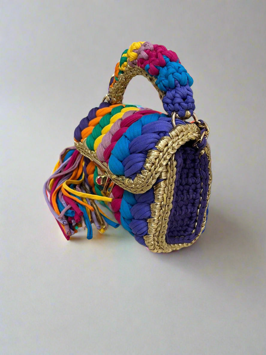 CHQEL Evening Clutch Bag for Women, Handmade Crochet Purse Robin Boutique