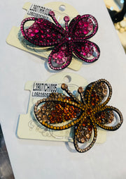 Butterfly Rhinestone Hair Clip