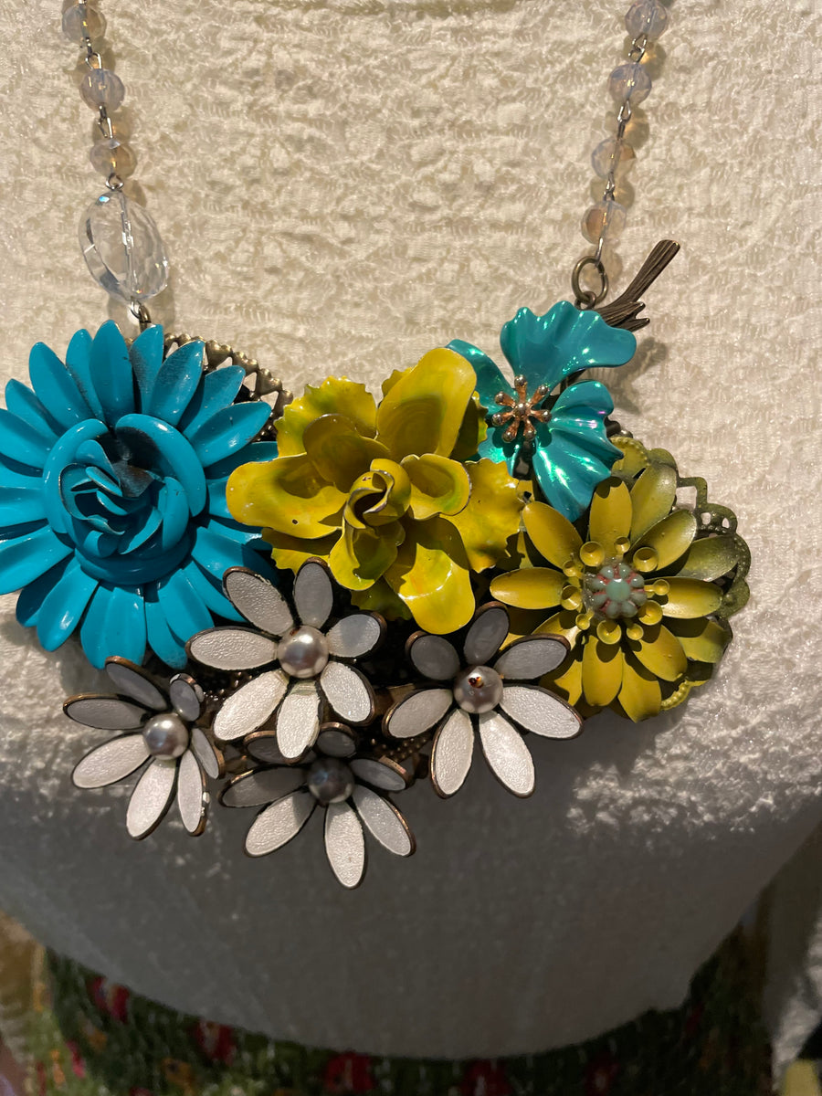 Forget Me Not Cluster Necklace by Gina