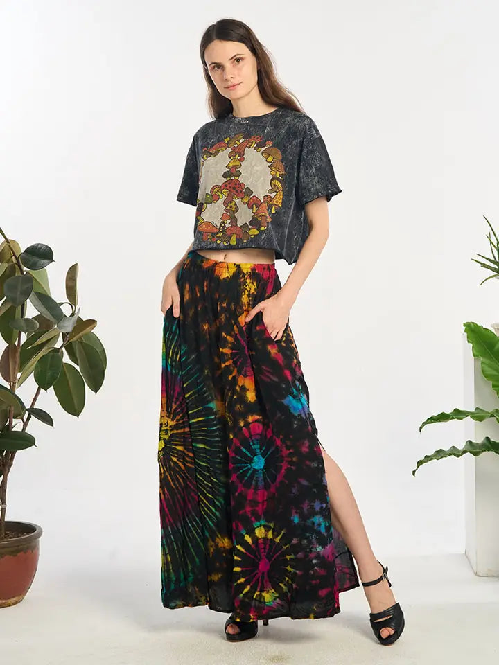 Tie Dye Slit Pants