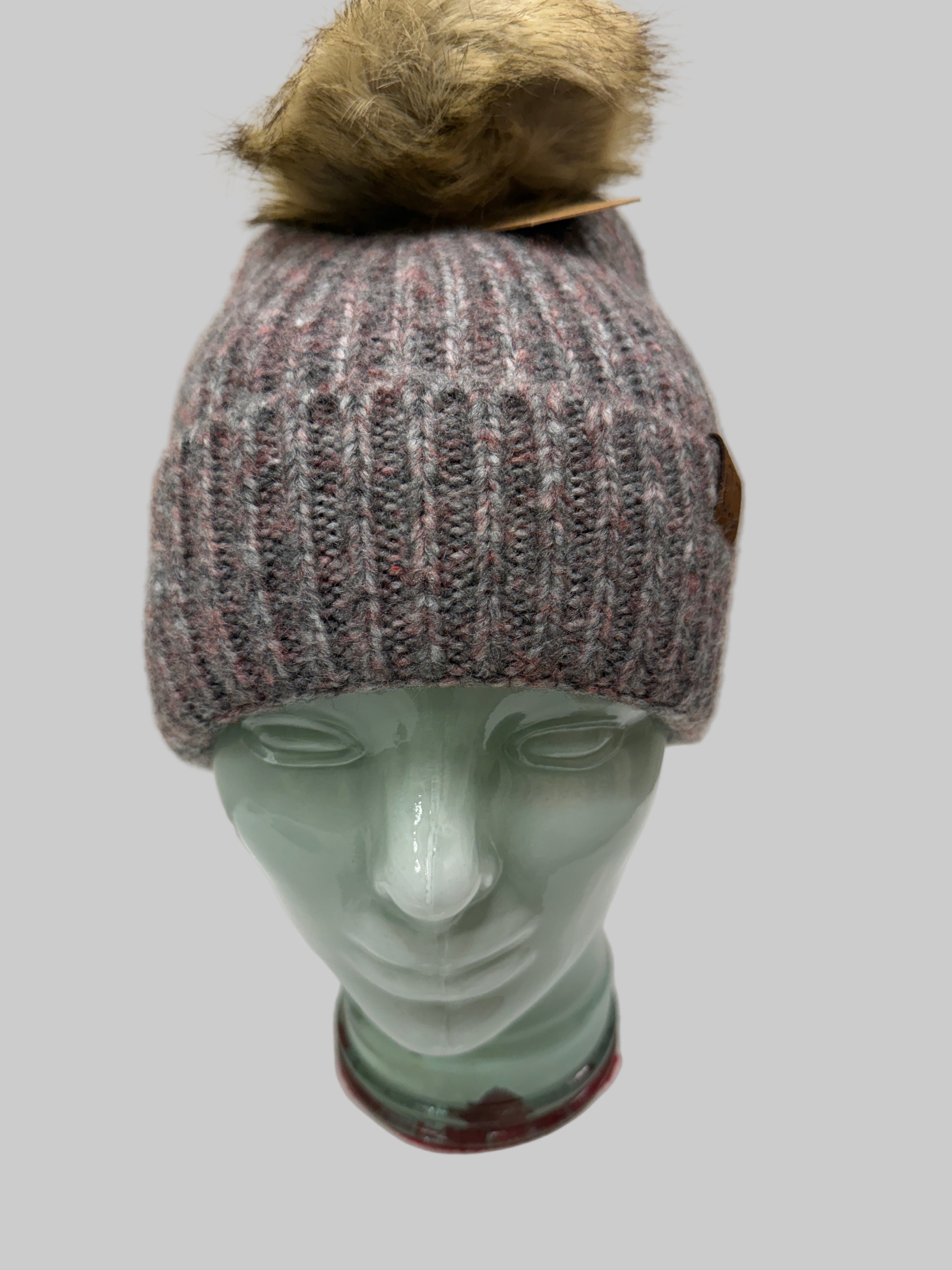 C.C. Beanie Ribbed Beanie with Faux Fur Pom Robin Boutique