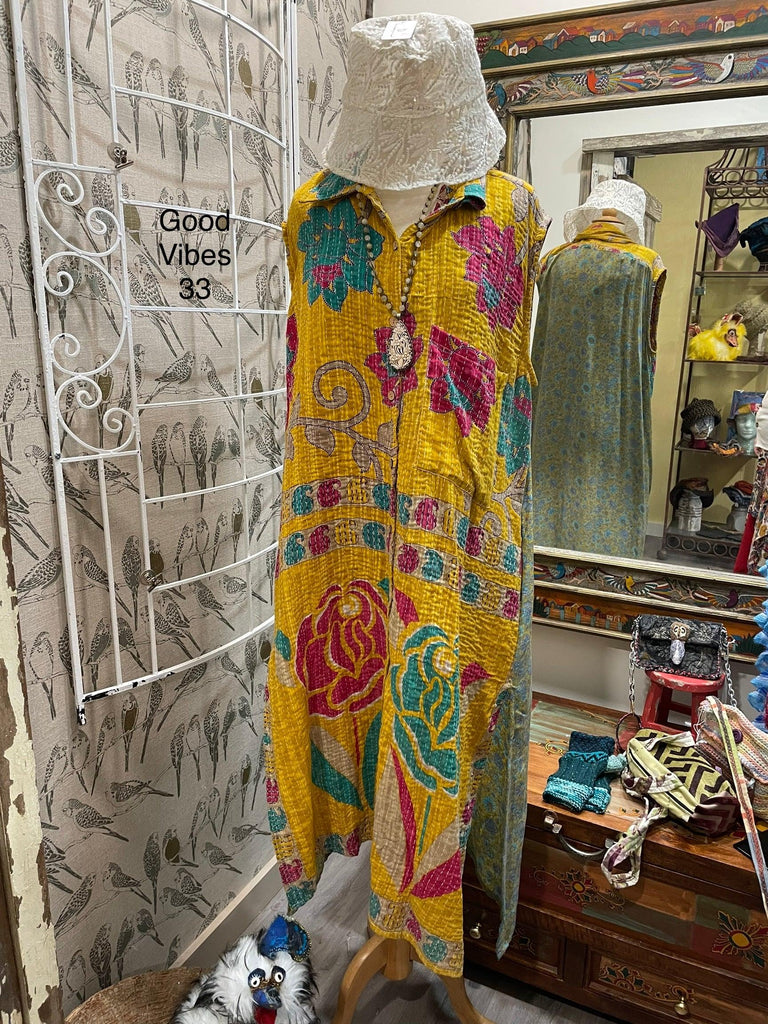 Good Vibes Duster by Kantha Bae - Robin Boutique-Boutique 