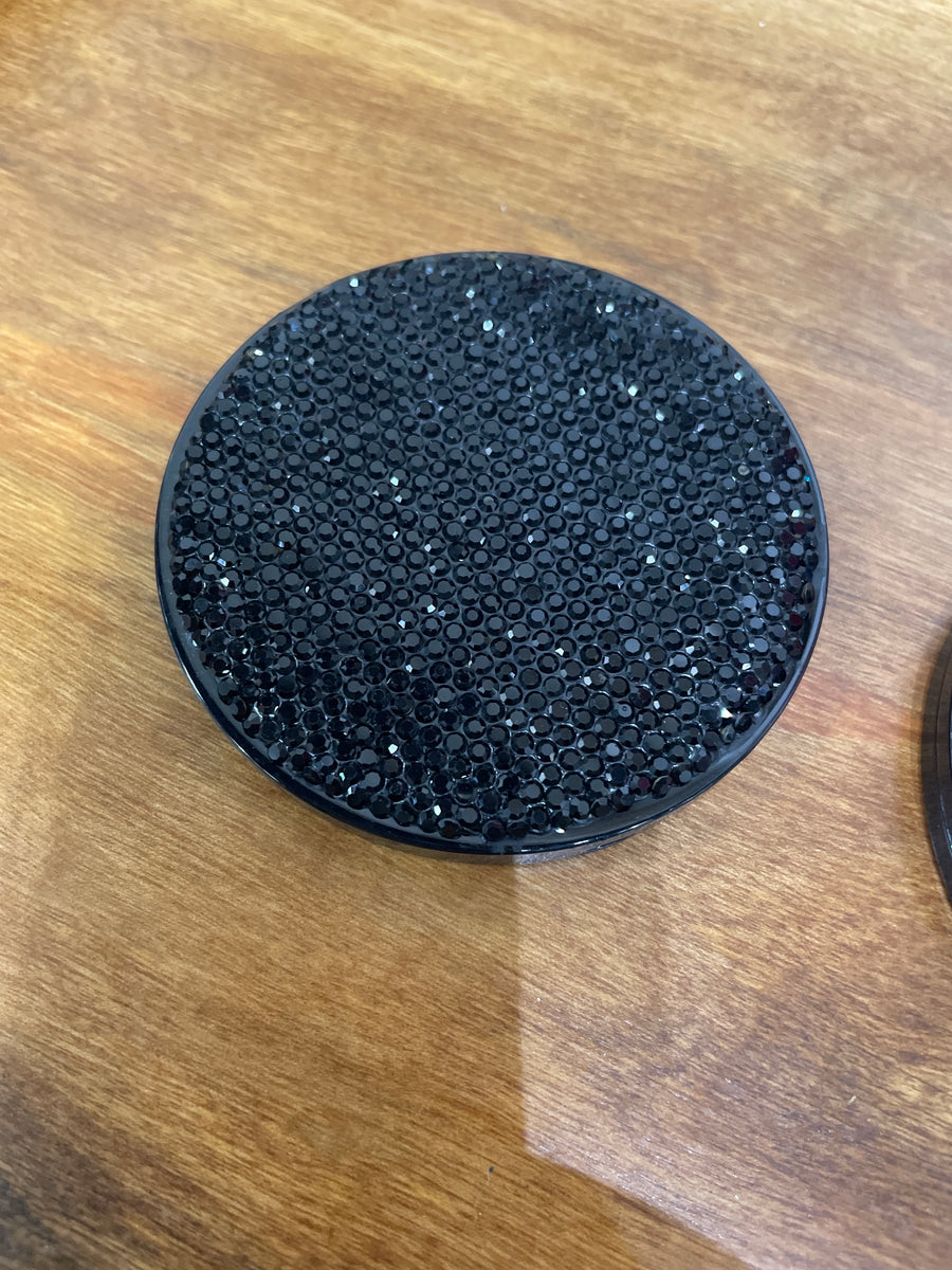 Rhinestone Round Compact Mirror