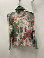 Faux Suede Illusion Jacket in Vintage Christmas by Origami Robin Boutique
