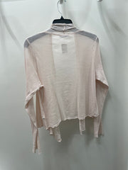 Open Front Cotton Mesh Cardigan
