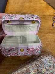 Rhinestone Jewelry Travel Case