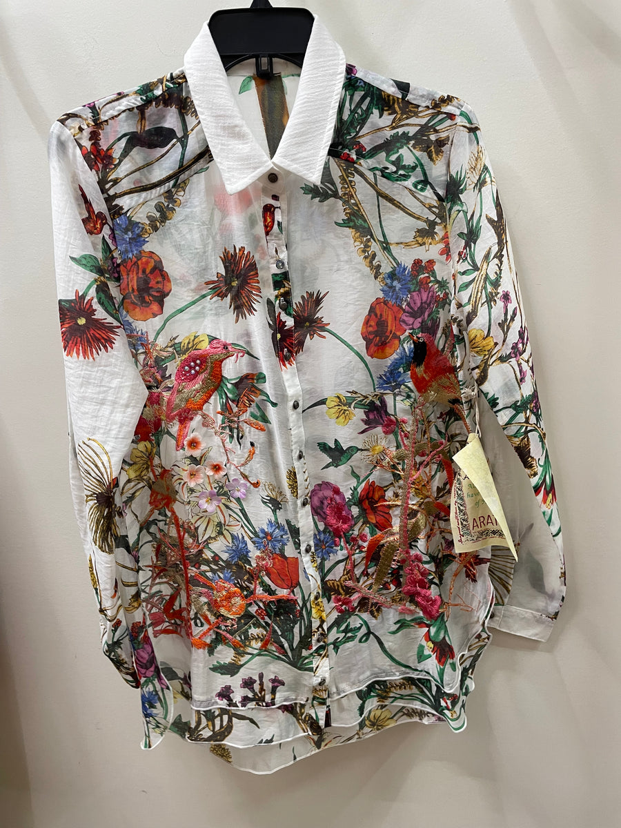 Lilia Embroidered Shirt by Aratta
