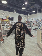 Velvet Embroidered Duster by Paparazzi