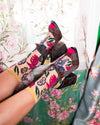 Festive Floral Sheer Crew Sock Robin Boutique