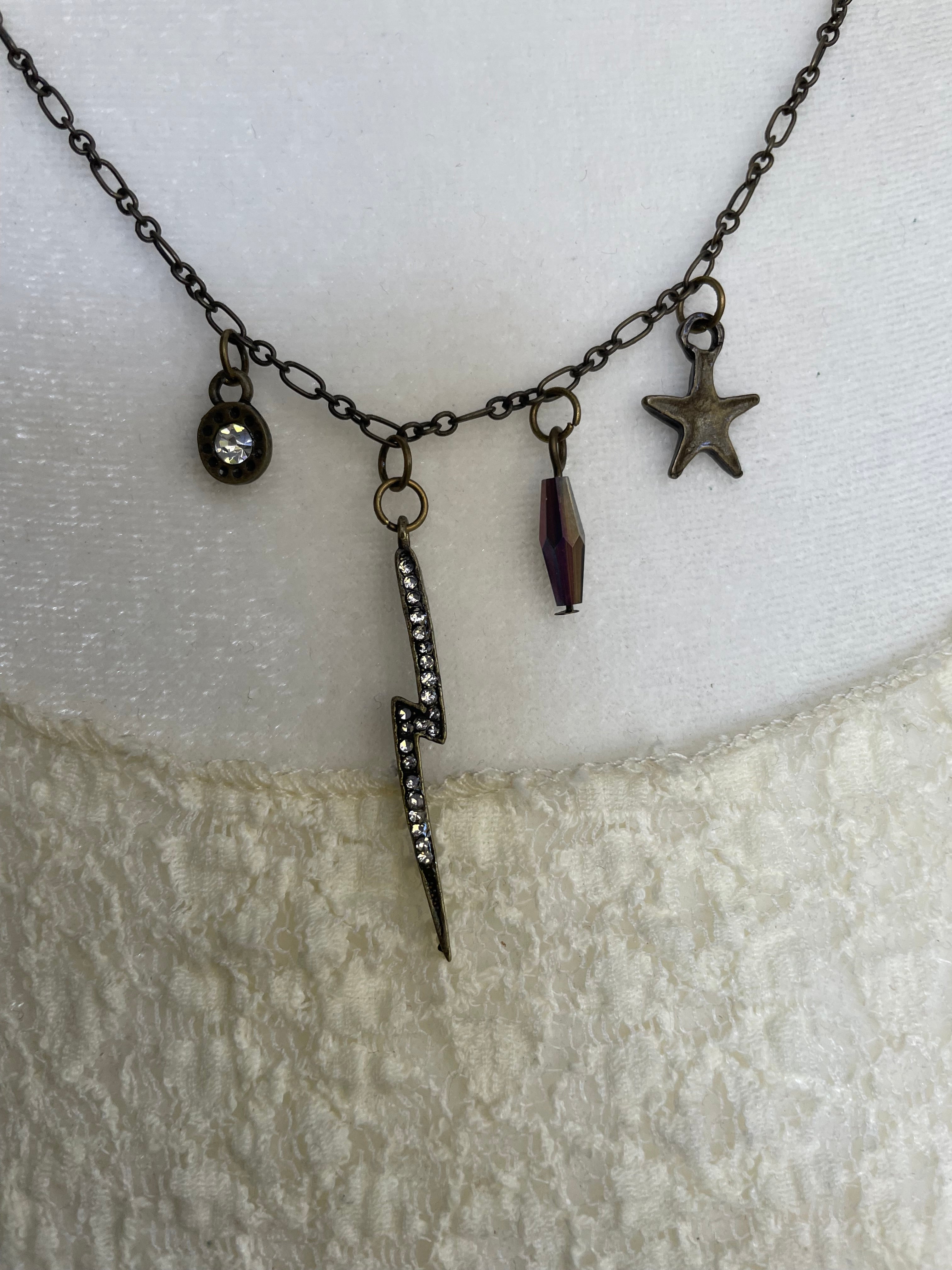 Bolt Star Charm Necklace