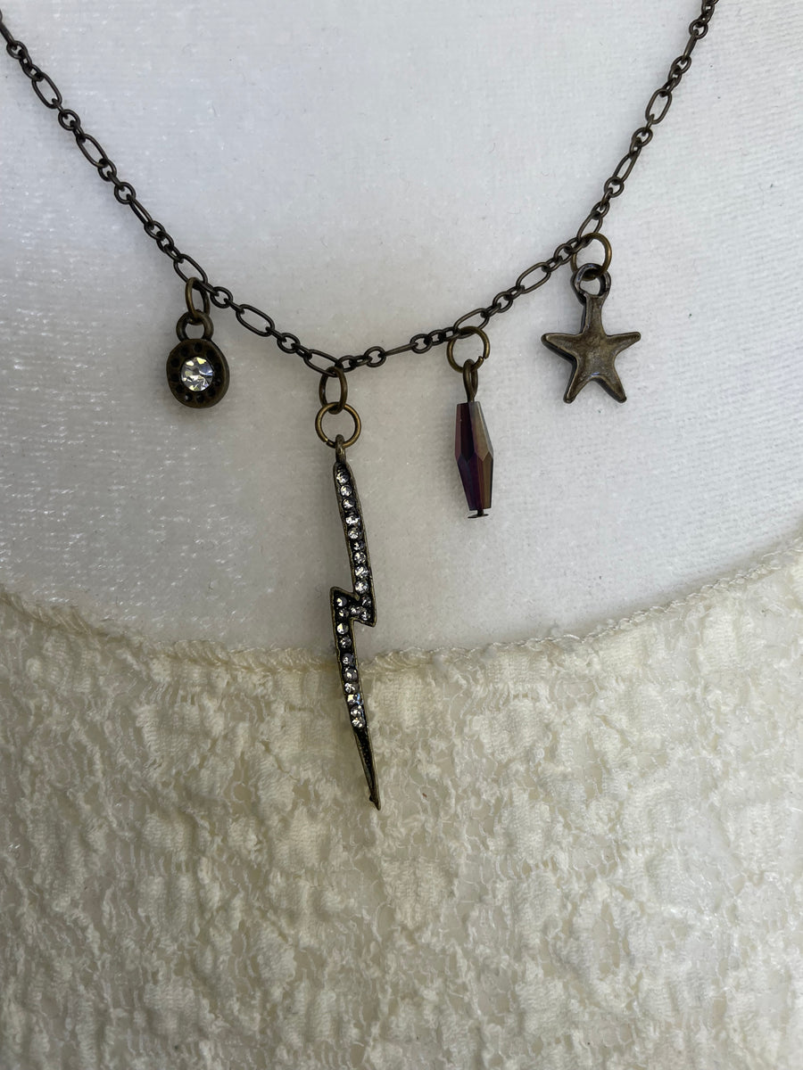 Bolt Star Charm Necklace
