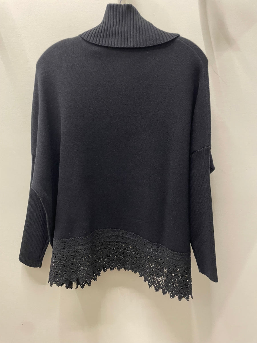 Lace Hem Sweater